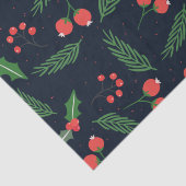 Holly Berries Pine Winter Foliage Seidenpapier (Ausschnitt)