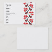 Holly Berries Red Blume Kreuzstich Design Visitenkarte (Vorne/Hinten)