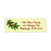 Holly & Berries return address (Vorne)