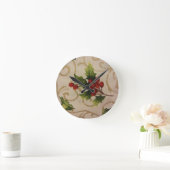 Holly Berries Runde Wanduhr (Zuhause)