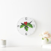 Holly Berries Runde Wanduhr (Zuhause)