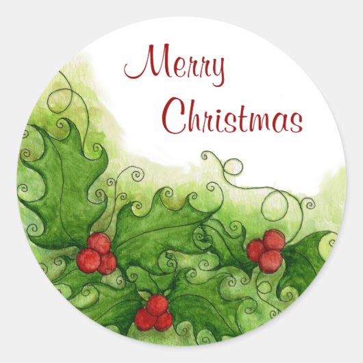 Holly Berries Sticker (Vorderseite)