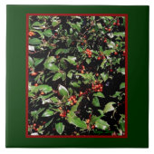 'Holly & Berries' Trivet/Tile Fliese (Vorderseite)