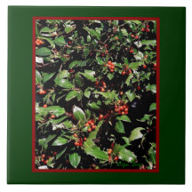 'Holly & Berries' Trivet/Tile