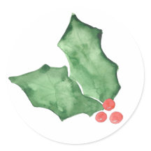 Holly Berries und Blätter