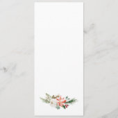 Holly Berries und Floral Weihnachtsessen Menükarte (Rückseite)