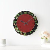 Holly & Berries Wall Clock Große Wanduhr (Zuhause)