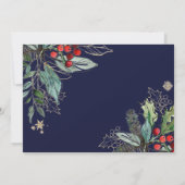 Holly Berries Weihnachten 2 Fotos Urlaub Karte (Rückseite)