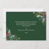 Holly Berries - Weihnachts-Foto Karte (Rückseite)