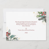 Holly Berries - Weihnachts-Foto Karte (Rückseite)