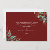 Holly Berries - Weihnachts-Foto Karte (Rückseite)