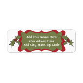 Holly Berries Weihnachtsadressen-Labels (Vorne)
