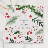 Holly Berries Weihnachtsfest Geschenkanhänger (Vorderseite)