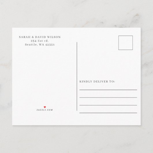 Holly Berries Weihnachtsfest Save the Date Ankündigungspostkarte (Rückseite)