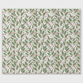 Holly Berries Weihnachtsgeschenk Geschenkpapier (Flach)