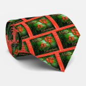 Holly Berries Weihnachtsgrüße Krawatte (Gerollt)