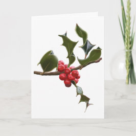 Holly Berries Weihnachtskarte Feiertagskarte