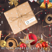 Holly Berries Weihnachtskranz-Rücksendeadresse