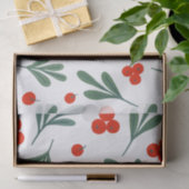 Holly Berries Winter Pflanze Nahtloses Muster Seidenpapier (Geschenk)