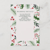 Holly Berries Winter Wedding Begleitkarte (Vorderseite)
