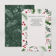 Holly Berries Winter Wedding
