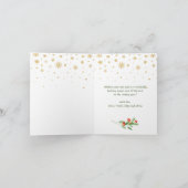 Holly Berry 2 FOTO Weihnachtsgrüße Feiertagskarte (Innenseite)