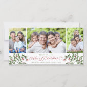 Holly Berry 3 Foto Weihnachten Modern (Vorderseite)