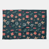 Holly Berry Art Pattern Weihnachtszeit Kunst, Dich Geschirrtuch (Horizontal)