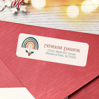 Holly Berry Boho Christmas Rainbow