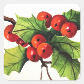 Holly Berry Branch Sticker (Vorderseite)