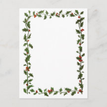 Holly Berry Christmas Border Holiday