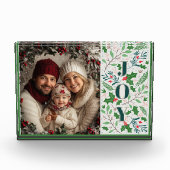 Holly Berry Christmas Foto Block (Vorderseite)