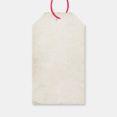 Holly Berry Christmas Greenery Parchment Vintag Geschenkanhänger (Rückseite)