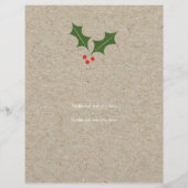 Holly Berry Christmas Holiday Event Flyer Poster (Hinten)