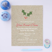 Holly Berry Christmas Holiday Event Flyer Poster (Einzeln)