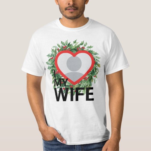 Holly Berry Christmas I Love My Wife mens tshirts (Vorderseite)