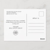 Holly Berry Christmas Mistletoe Corporate Gruß Postkarte (Rückseite)