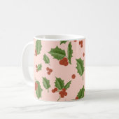 Holly Berry Christmas Mug Kaffeetasse (Vorderseite Links)
