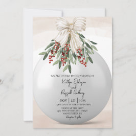 Holly Berry Christmas Ornament Einladung zur Hochz