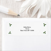 Holly Berry Christmas Return Label (Insitu)