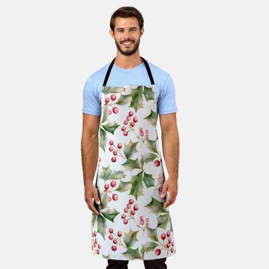 Holly Berry Christmas Schürze (Getragen)