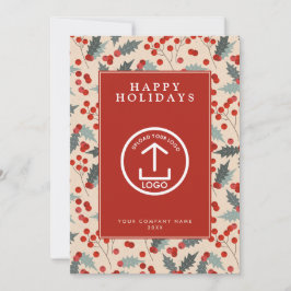 Holly Berry Corporate Business Logo Weihnachten Einladung