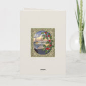Holly Berry Decorative Christmas Border Karte (Rückseite)
