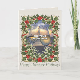 Holly Berry Decorative Christmas Border Karte