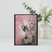 Holly Berry Fee Postkarte (Stehend Vorderseite)