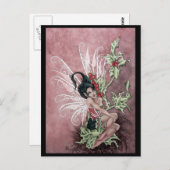 Holly Berry Fee Postkarte (Vorne/Hinten)