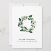 Holly Berry Festival FOTO Holiday Christmas Party Einladung (Rückseite)