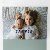 Holly Berry Frame 4 Foto Dreifache Weihnachtskarte Dreifach Gefaltete Urlaubskarte (Innen Erste Seite)