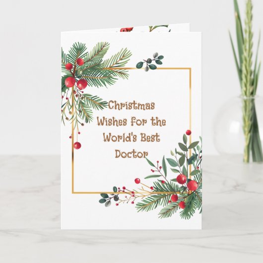 Holly Berry Frory Weihnachten Wünsche für Ihren Ar (Vorderseite)