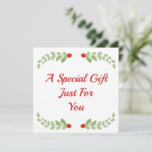 Holly Berry Gift Certificate (Stehend Vorderseite)